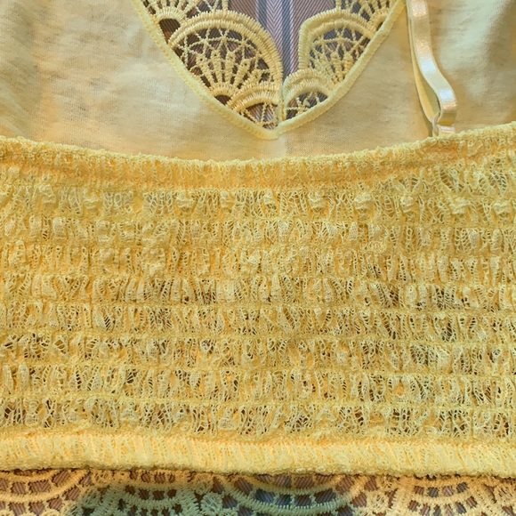 FREE PEOPLE INTIMATELY CROCHET SUNRISE TO SUNSET BRA IN SUNNY DAY SIZE MEDIUM - Picture 9 of 12